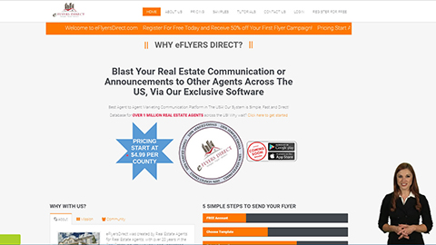 Website Spokesperson Example - eFLYERS DIRECT